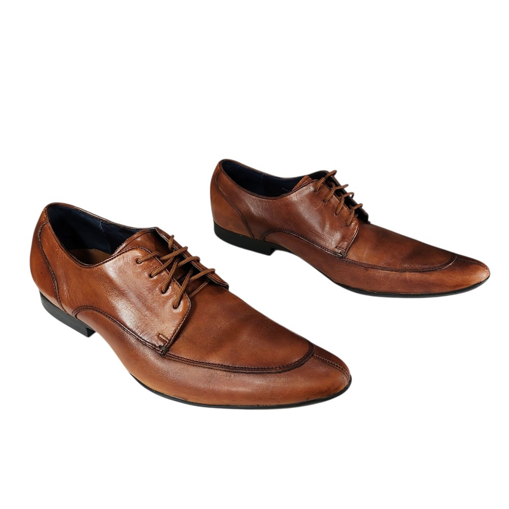 Vtg Sergio Comfort Shoes sz‎ 42 Mens Brown Leather Dress Oxfords India Split Toe